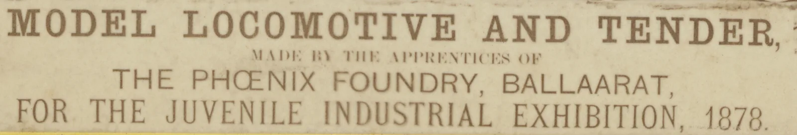 THE PHŒNIX FOUNDRY, BALLAARAT, printed on a card